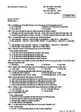 Đề kiểm tra 15 phút học kì II môn Sinh học Lớp 11 lần 1 (Nâng cao) - Mã đề 486
